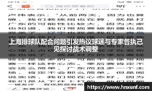 上海排球队配合问题引发热议球迷与专家各执己见探讨战术调整