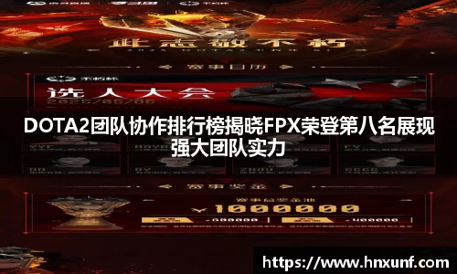 DOTA2团队协作排行榜揭晓FPX荣登第八名展现强大团队实力